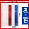 3 Pack White Blue Red Foil Fringe Curtains Backdrop, 3.28 x 6.6 Ft Metallic Streamers Tinsel Curtains Background for Photo Booth, Birthday, Halloween, Christmas, New Year Party Decorations